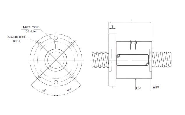 HIWIN Ball screw Heavy Load External - FSS