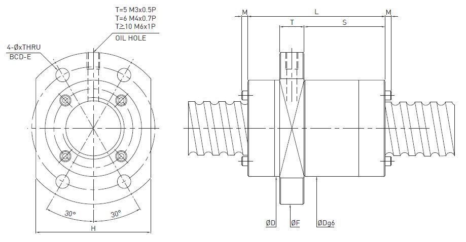 HIWIN Ball screw DFSH Type