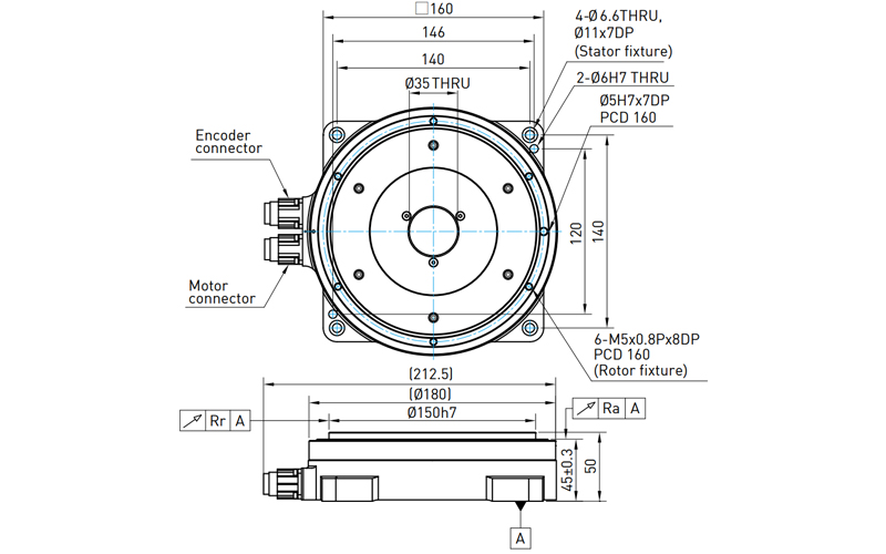 Hiwin Torqur motor Rotary Table - TMN71