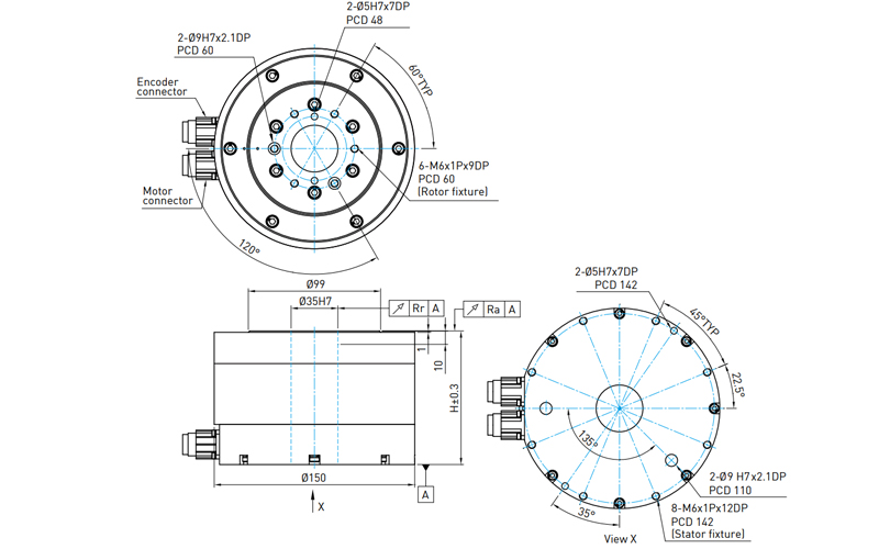 Hiwin Torqur motor Rotary Table - TMS1 series