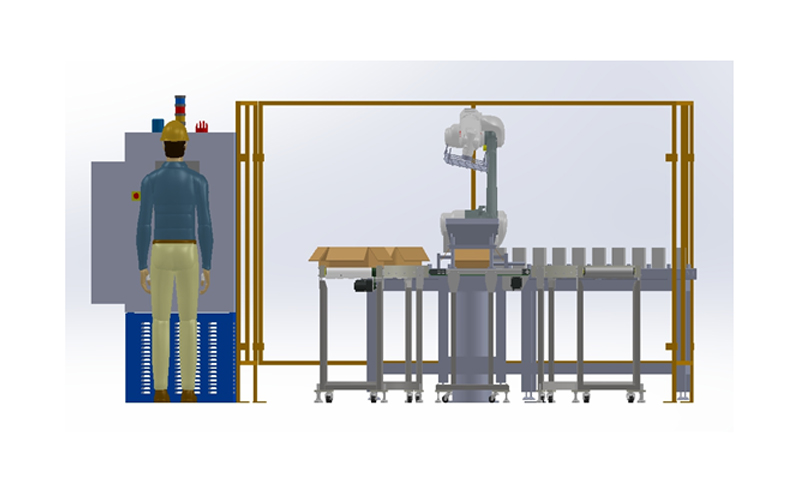 Robot Pick and Place box to box Casepacking