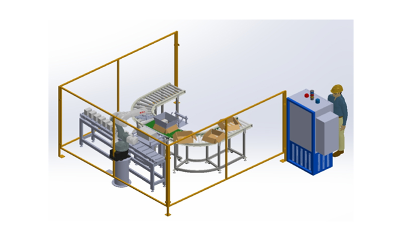 Robot Pick and Place box to box Casepacking