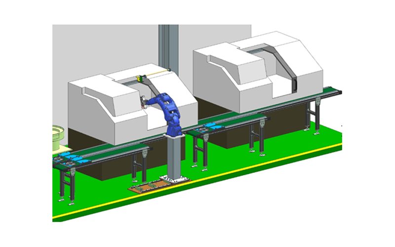 Robot Loading and Unloading for CNC Machine